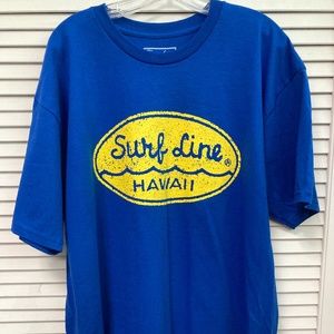 Yellow Oval Surf Line Hawaii Tshirt, Men’s XL